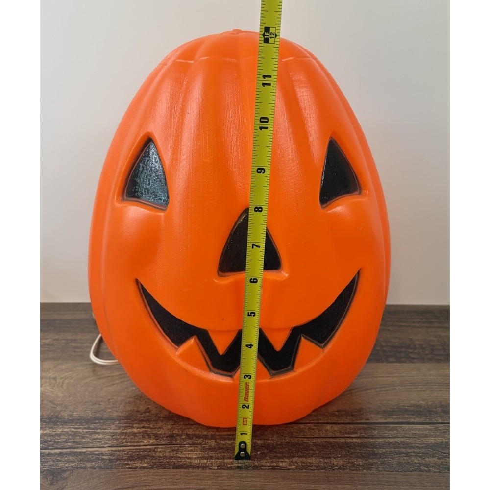 Vintage Empire 12" Halloween Jack O Lantern Pumpkin Blow Mold Lighted USA - Picture 6 of 8
